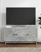 vidaXL ТВ шкаф 99 x 345 x 50 см Бетонно сиво Инженерна дървесина