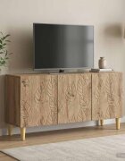 vidaXL ТВ шкаф 99 x 345 x 50 см Дъб артизан Инженерна дървесина
