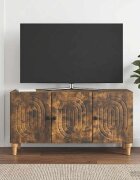 vidaXL ТВ шкаф 99 x 345 x 50 см Опушен дъб Инженерна дървесина