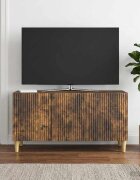 vidaXL ТВ шкаф 99 x 345 x 50 см Опушен дъб Инженерна дървесина