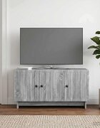 vidaXL ТВ шкаф 99 x 345 x 50 см Сива сонома Инженерна дървесина