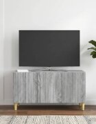 vidaXL ТВ шкаф 99 x 345 x 50 см Сива сонома Инженерна дървесина