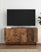 vidaXL ТВ шкаф 99 x 345 x 50 см Старо дърво Инженерна дървесина