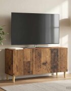 vidaXL ТВ шкаф 99 x 345 x 50 см Старо дърво Инженерна дървесина