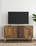 vidaXL ТВ шкаф 99 x 345 x 50 см Старо дърво Инженерна дървесина