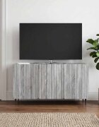 vidaXL ТВ шкаф 99 x 345 x 52 см Сива сонома Инженерна дървесина