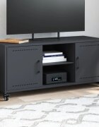 vidaXL ТВ шкаф антрацит 1005x39x435 см стомана