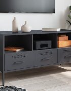 vidaXL ТВ шкаф антрацит 1005x39x505 см стомана