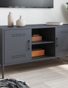 vidaXL ТВ шкаф антрацит 1005x39x505 см стомана
