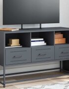 vidaXL ТВ шкаф антрацит 1005x39x605 см стомана