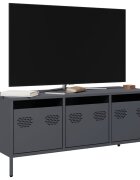 vidaXL ТВ шкаф антрацит 1015x39x435 см студеновалцувана стомана