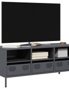 vidaXL ТВ шкаф антрацит 1015x39x435 см студеновалцувана стомана