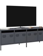 vidaXL ТВ шкаф антрацит 135x39x435 см студеновалцувана стомана