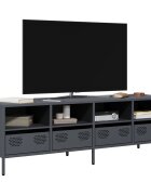 vidaXL ТВ шкаф антрацит 135x39x435 см студеновалцувана стомана