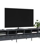 vidaXL ТВ шкаф антрацит 202x39x435 см студеновалцувана стомана