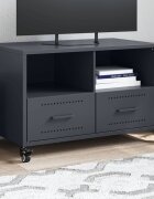 vidaXL ТВ шкаф антрацит 68x39x435 см стомана