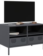 vidaXL ТВ шкаф антрацит 68x39x435 см студеновалцувана стомана