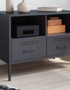 vidaXL ТВ шкаф антрацит 68x39x505 см стомана