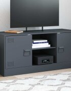 vidaXL ТВ шкаф антрацит 99x39х44 см стомана