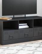 vidaXL ТВ шкаф антрацит 99x39х44 см стомана