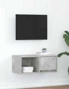 vidaXL ТВ шкаф Бетон сив 60x31x255 cm Инженерна дървесина
