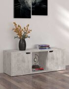 vidaXL ТВ шкаф бетонно 885x275x305 см инженерно дърво