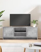 vidaXL ТВ шкаф бетонно сив 102x30x375 см инженерно дърво