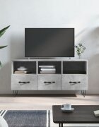 vidaXL ТВ шкаф бетонно сив 102x36x50 см инженерно дърво