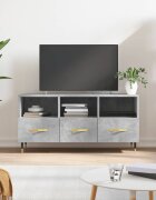vidaXL ТВ шкаф бетонно сив 102x36x50 см инженерно дърво