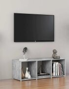 vidaXL ТВ шкаф бетонно сив 107x35x37 см инженерно дърво