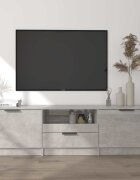 vidaXL ТВ шкаф бетонно сив 140x35x40 см инженерно дърво