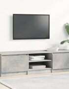 vidaXL ТВ шкаф бетонно сив 140x40x355 см инженерно дърво