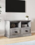 vidaXL ТВ шкаф бетонно сив 80x35x50 см инженерно дърво