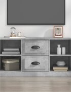 vidaXL ТВ шкаф бетонно сив 995x355x48 см инженерно дърво