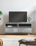 vidaXL ТВ шкаф бетонно сиво 100x345x445 см инженерно дърво