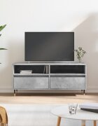 vidaXL ТВ шкаф бетонно сиво 100x345x445 см инженерно дърво
