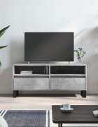 vidaXL ТВ шкаф бетонно сиво 100x345x445 см инженерно дърво