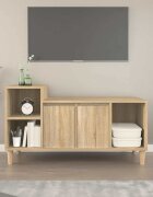 vidaXL ТВ шкаф бетонно сиво 100x35x55 см инженерно дърво