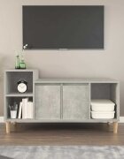 vidaXL ТВ шкаф бетонно сиво 100x35x55 см инженерно дърво