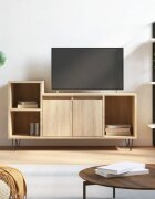 vidaXL ТВ шкаф бетонно сиво 100x35x55 см инженерно дърво
