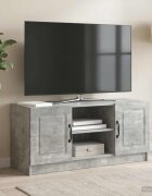 vidaXL ТВ шкаф Бетонно сиво 102 x 345 x 47 см Инженерна дървесина