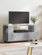 vidaXL ТВ шкаф бетонно сиво 102x345x43 см инженерно дърво