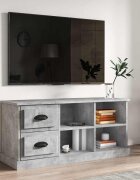 vidaXL ТВ шкаф бетонно сиво 102x355x475 см инженерно дърво