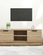 vidaXL ТВ шкаф бетонно сиво 102x35x365 см инженерно дърво