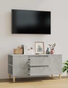 vidaXL ТВ шкаф бетонно сиво 102x445x50 см инженерно дърво