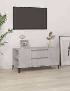 vidaXL ТВ шкаф бетонно сиво 102x445x50 см инженерно дърво