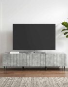 vidaXL ТВ шкаф Бетонно сиво 147 x 345 x 32 см Инженерна дървесина