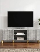 vidaXL ТВ шкаф Бетонно сиво 150 x 31 x 50 см Инженерна дървесина