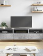 vidaXL ТВ шкаф бетонно сиво 150x30x445 см инженерно дърво