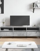 vidaXL ТВ шкаф бетонно сиво 150x30x445 см инженерно дърво
